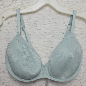 Soma Lightest Lift with Smooth Lace Bra Pale Teal Full Coverage